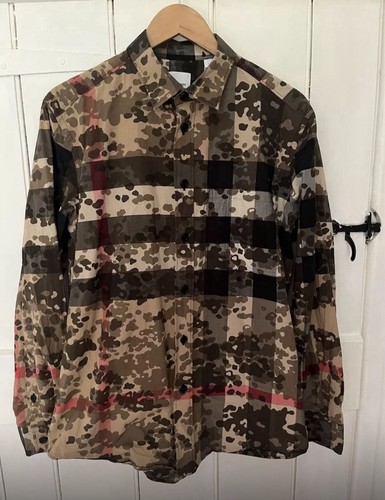 Mens burberry camo check - mens, rare