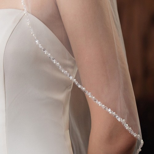 Bridal wedding beads veil - bridal,