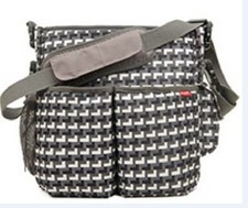 New BLOVE Baby Changing Bag / Diaper Bag with Stroller Strap Charcoal Dark Grey