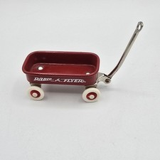 Mini Radio Flyer Red Wagon - Metal - Classic Miniature Toy Accessory for Figures
