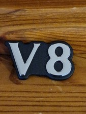 1998-2003 Jaguar XJ8 XJ8L XJR Pillars V8 Emblem Badge Logo +Adhesive - Excellent