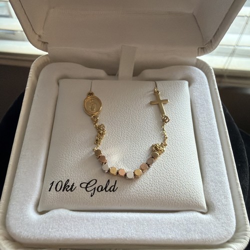 10k gold rosary necklace - rosary,