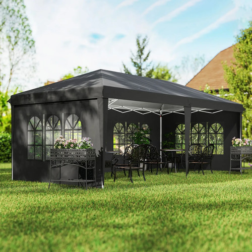 3x6m garden pop gazebo - garden, up