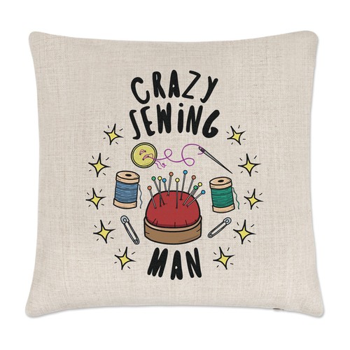 Crazy sewing man stars - sewing, cushion