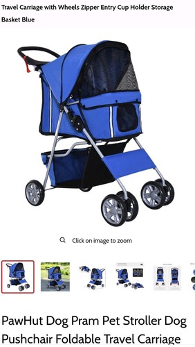Pawhut blue wheel - blue, pet