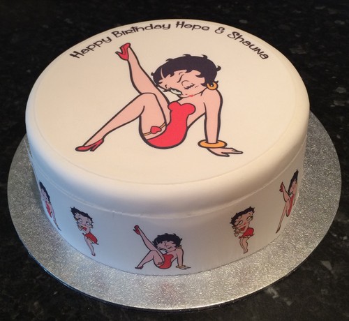 Betty boop pre - pre-cut, edible
