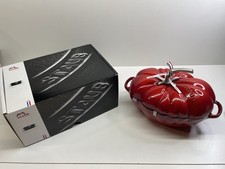 STAUB Cast Iron Tomato Casserole cherry red 25cm 2.9L new boxed lot hard to find