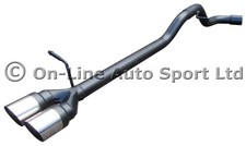 VW Bora 1.9 TDi Rear Silencer Delete Exhaust - Twin 3" Slash Cut Tips