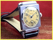 💣WW1 ERA ANTIQUE WYLER ROMAN MAN’S MILITARY TRENCH WATCH Hinged Lug KEEP TIME