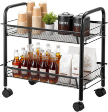Coffee Cart with Shelves