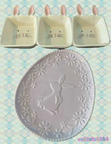 Cute easter bunny ceramic - easter,