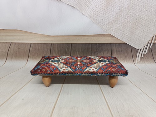 Upholstered footstool bed step - upholstered,
