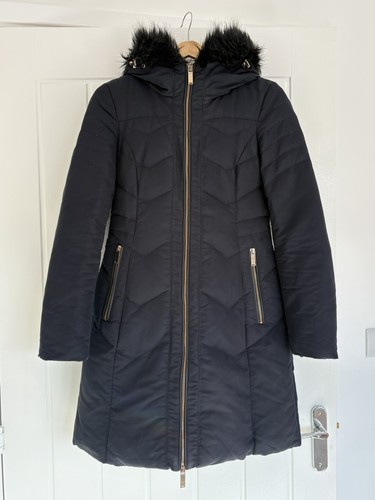 Zara long puffer coat navy - long,
