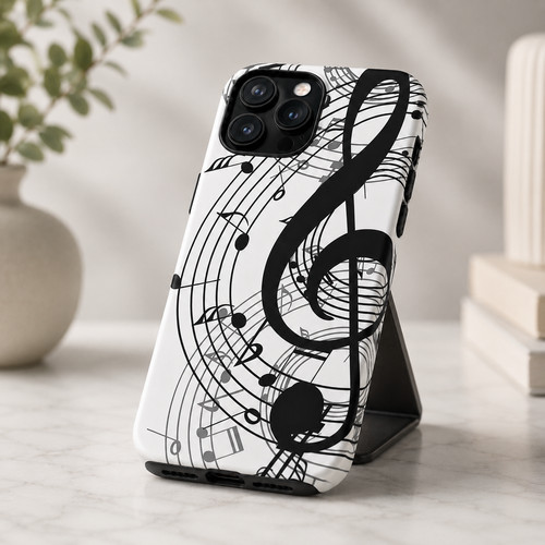 Music notes tough phone - music,