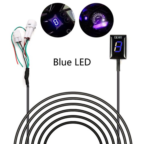 Motorcycle gear indicator - motorcycle, blue