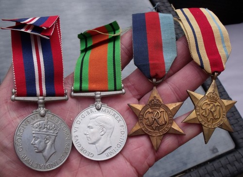 Genuine ww2 four medal - ww2,