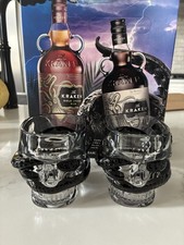 Kraken Rum  2025 Limited Ed “SKULL GLASSES  SET OF 2