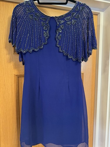 Blue flapper dress - blue,