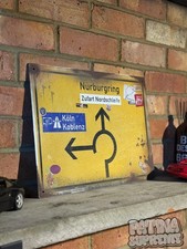 Nurburgring Retro Road Street Sign Rusty Weathered Worn The Ring Nordschleife