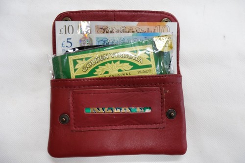 Soft leather tobacco - leather, pouch