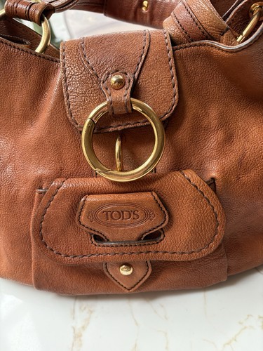 Tod brown leather hobo teddy - tod's,