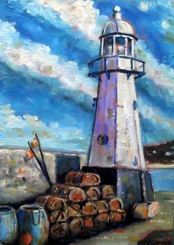 Lobster pot lighthouse - lobster,