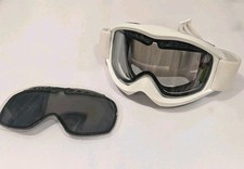 P.E.S. Ski Snow Goggles White British Army Antifog Smoke + Clear Lens. SDGE0003