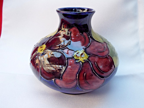 Moorcroft squat vase 5cm - vase, 10.5cm