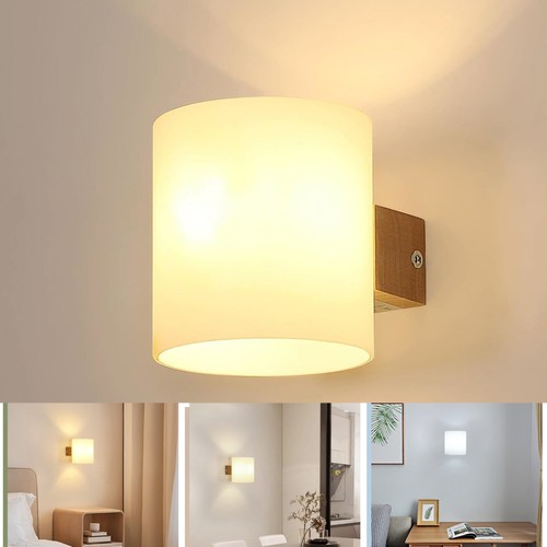 Retro wall light wooden glass - retro,