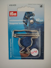 PRYM DUNGAREES/PINAFORE SILVER BUCKLES - 40MM- 416 435