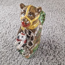 Staffordshire Bear Baiting Jug Dog Vintage Pearlware Advertising - Bear Grease