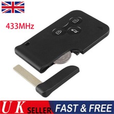 For Renault Megane 2 Scenic Clio 3 Button Complete Remote Key Card Fob 433Mhz