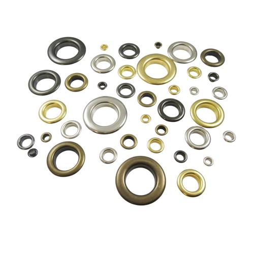 Steel eyelets with washers - steel,