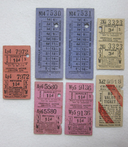Bus tram tickets - 7x,