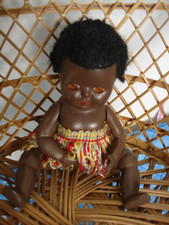 VINTAGE DOLL 6" BLACK ROSEBUD