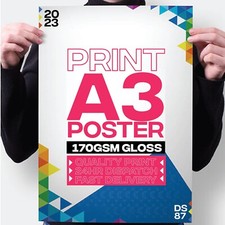 Personalized Poster Paper Print Glossy Photo Custom High Quality 170gsm A1/A2/A3