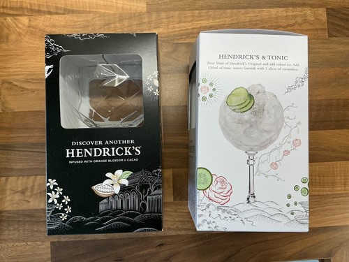Hendricks gin copa glass pair - hendricks,