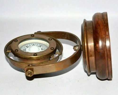 Antique brass nautical - brass, gimbal