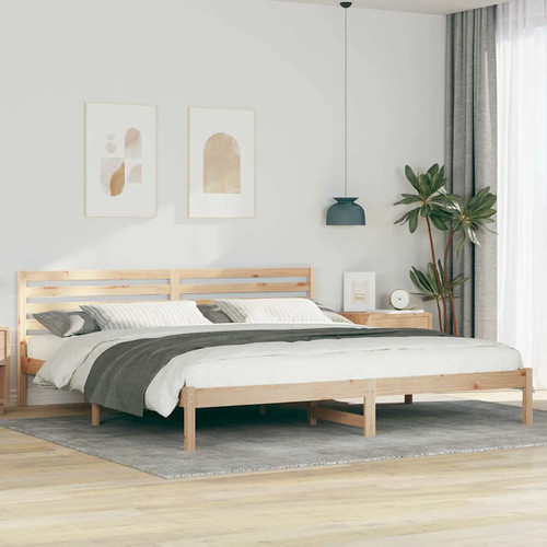 Bed frame brown solid pine - solid,