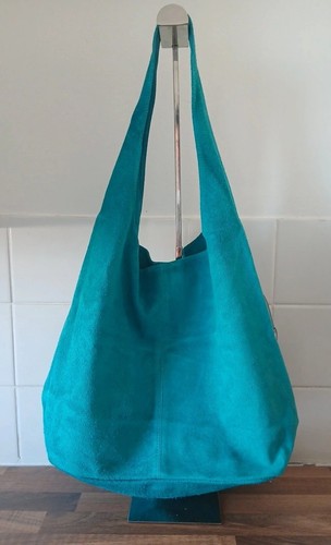 Turquoise borse pelle suede - pelle,
