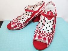 Ruby Shoo Red White Check