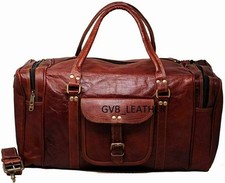 Leather Bag Travel Luggage Gym