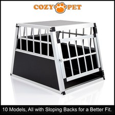 Car Dog Cage Aluminium Cozy Pet Travel Puppy Crate Pet Carrier Transport ACDC01