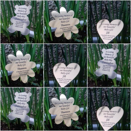 Engraved memorial stake - engraved,