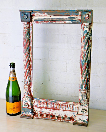 Large carved wooden - wooden, frame