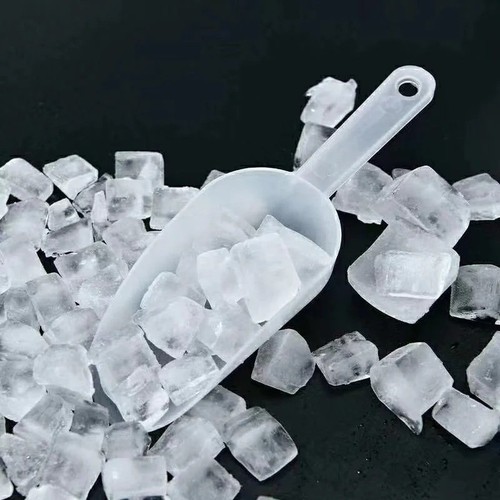 White plastic flour scoop - flour,