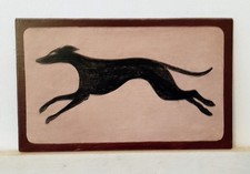 Folk Art Black Greyhound