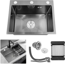 WUDLEP Black Kitchen Sink, 40