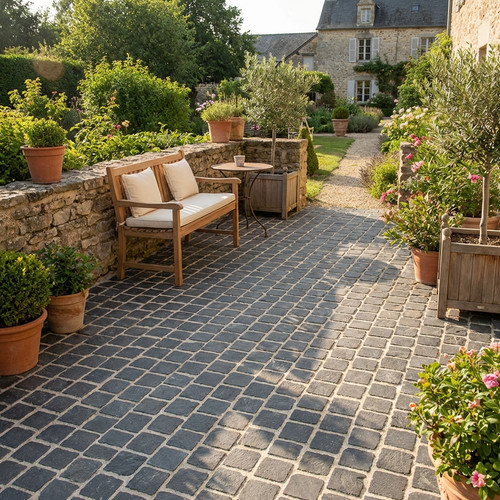 Black indian limestone - limestone, cobble