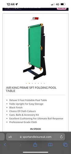 Pro 5ft folding snooker and - hy-pro,